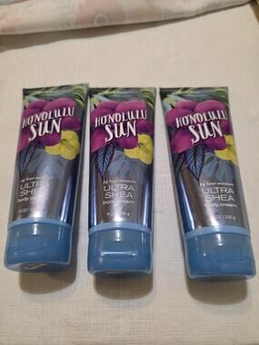 Honolulu Sun NEW Bath & Body Works RETIRED Ultra Shea Body Cream 8 oz Lot Of 3